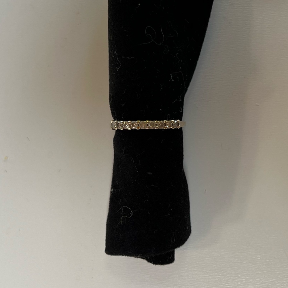Delicate diamond wedding band size 7